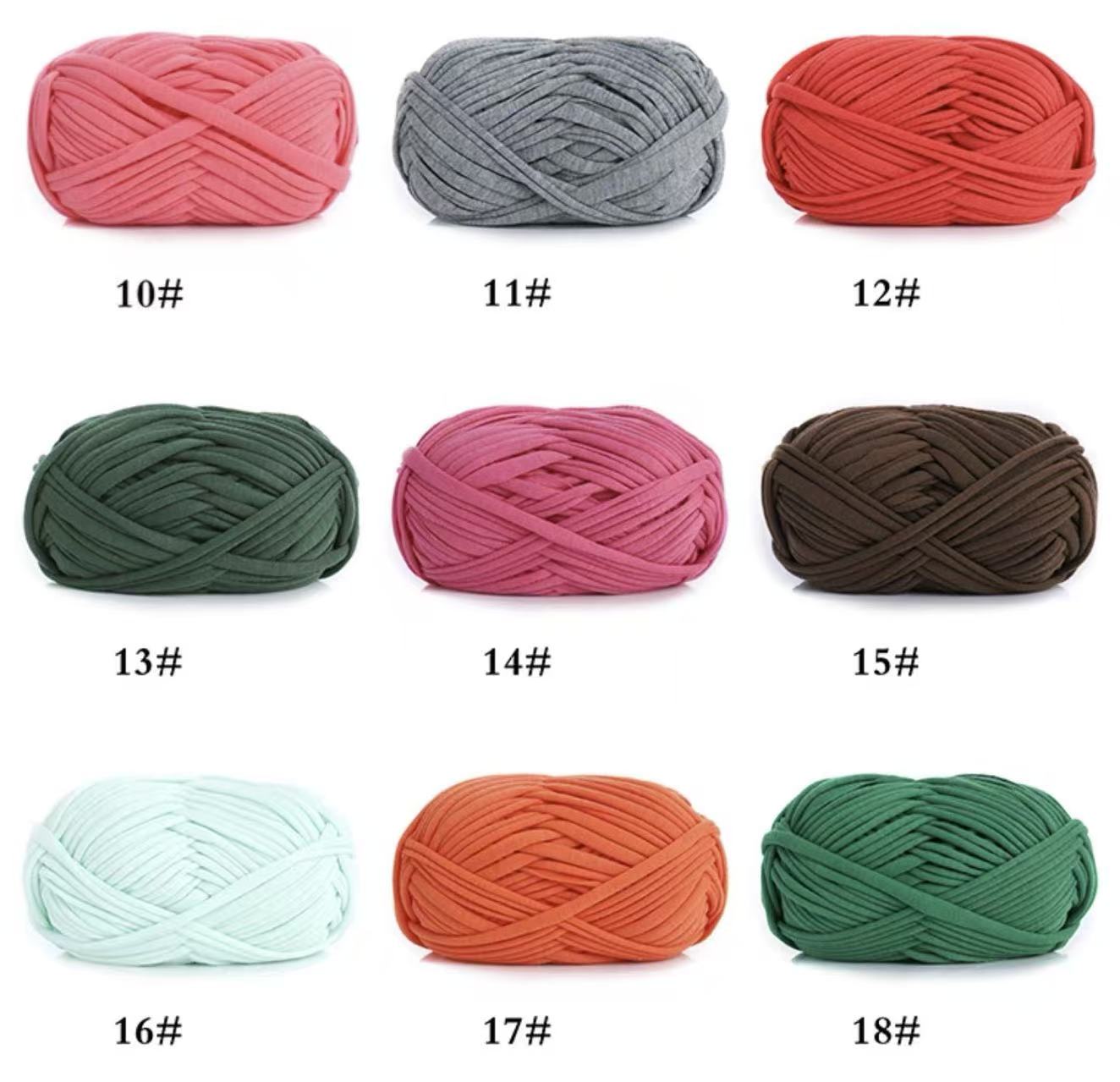T-shirt yarn, yarn balls, DIY handmade crochet slippers and bags, crochet yarn