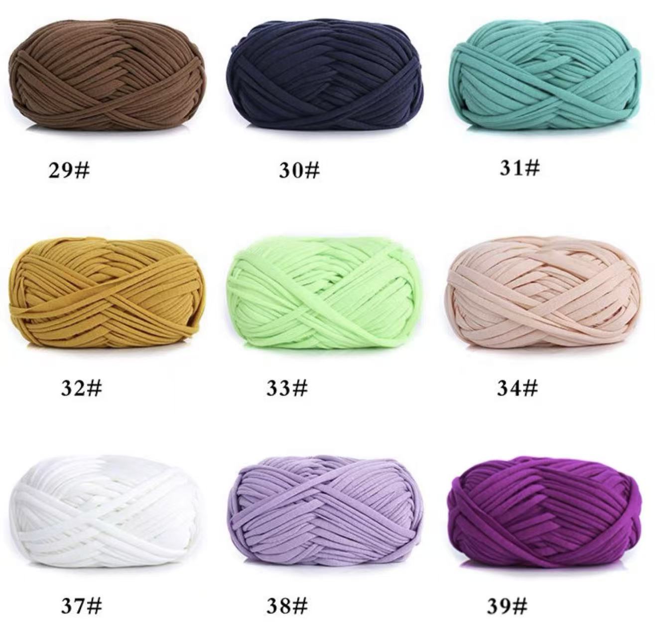 T-shirt yarn, yarn balls, DIY handmade crochet slippers and bags, crochet yarn