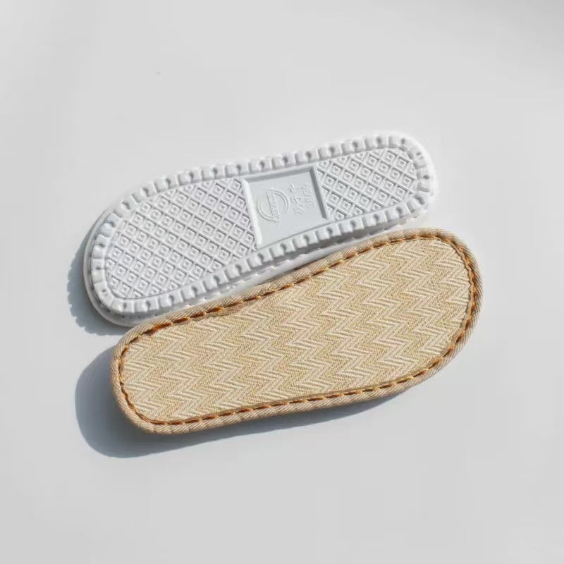 Linen shoe sole, sandal sole, white slipper sole, handmade crochet, DIY non-slip
