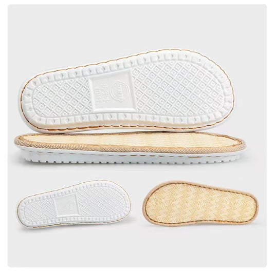 Linen shoe sole, sandal sole, white slipper sole, handmade crochet, DIY non-slip