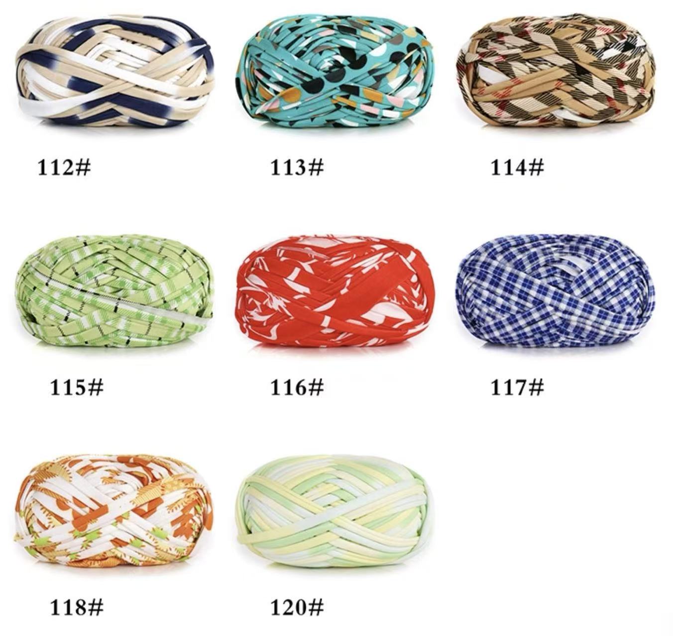 T-shirt yarn, yarn balls, DIY handmade crochet slippers and bags, crochet yarn