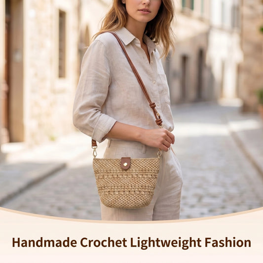 Handmade crochet crossbody bag for beginners