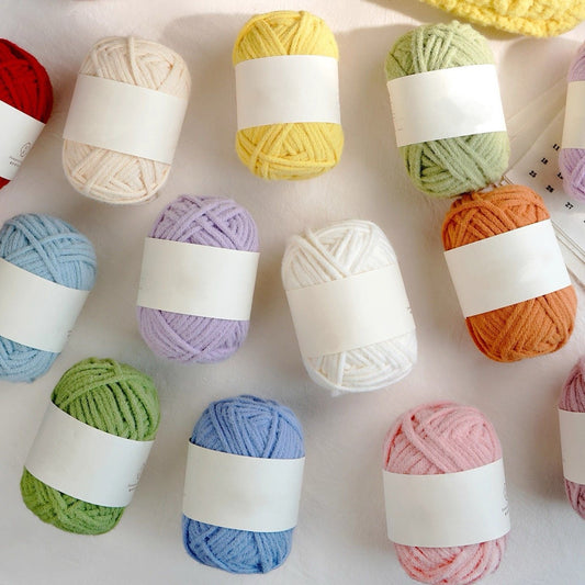Crochet yarn skin-friendly glutinous rice yarn hand-crocheted soft glutinous wool ball cloud soft line mousse special yarn material