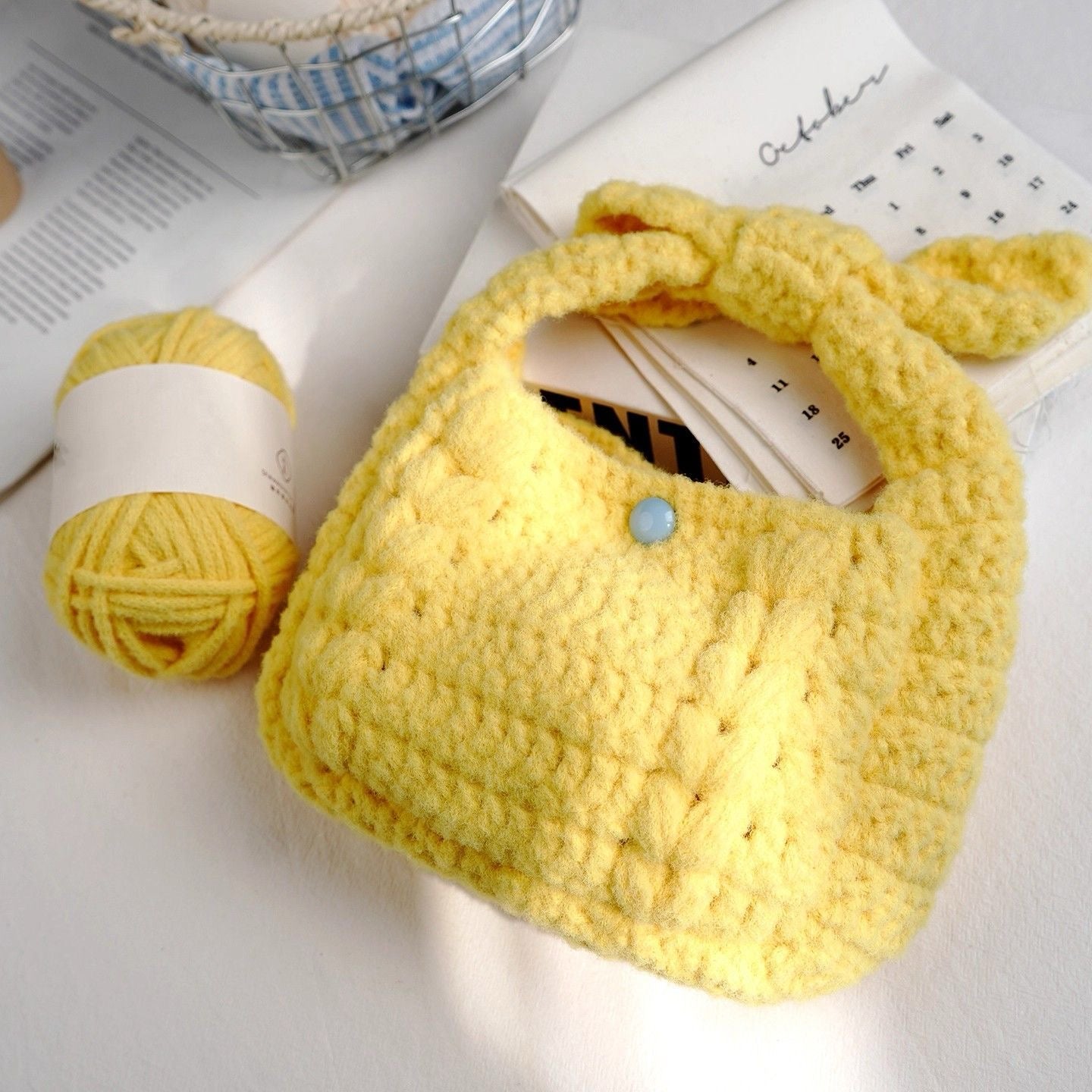 Crochet yarn skin-friendly glutinous rice yarn hand-crocheted soft glutinous wool ball cloud soft line mousse special yarn material