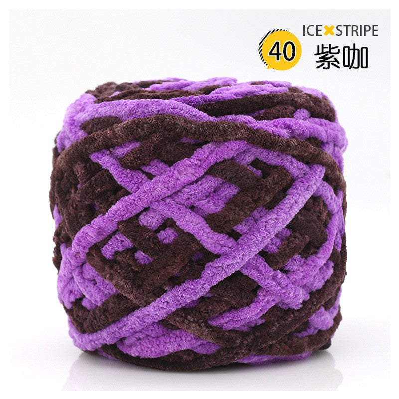 Chenille yarn Single strand crochet ice cream yarn, shoe yarn, hand-knitted carpet yarn, chunky yarn, sweater and scarf yarn