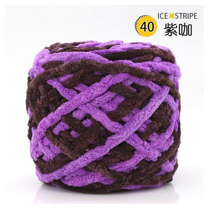 Chenille yarn Single strand crochet ice cream yarn, shoe yarn, hand-knitted carpet yarn, chunky yarn, sweater and scarf yarn