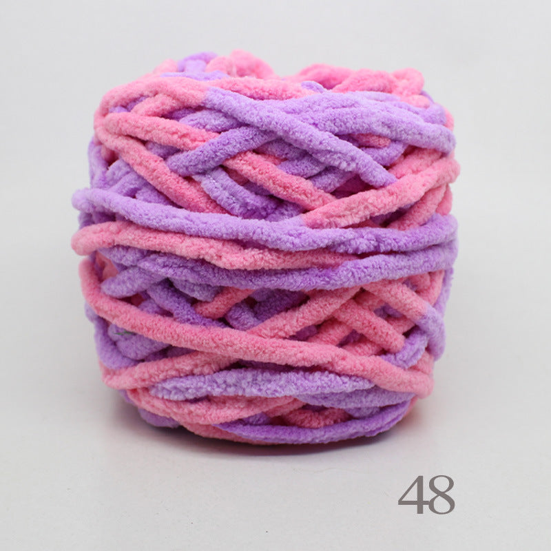 Chenille yarn Single strand crochet ice cream yarn, shoe yarn, hand-knitted carpet yarn, chunky yarn, sweater and scarf yarn