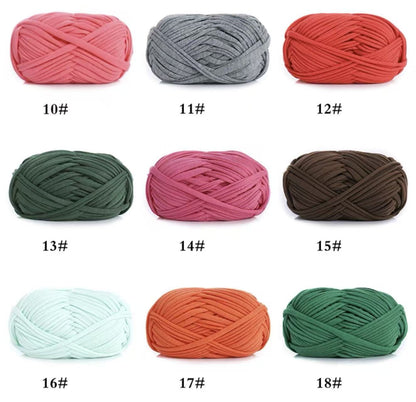 T-shirt yarn, yarn balls, DIY handmade crochet slippers and bags, crochet yarn