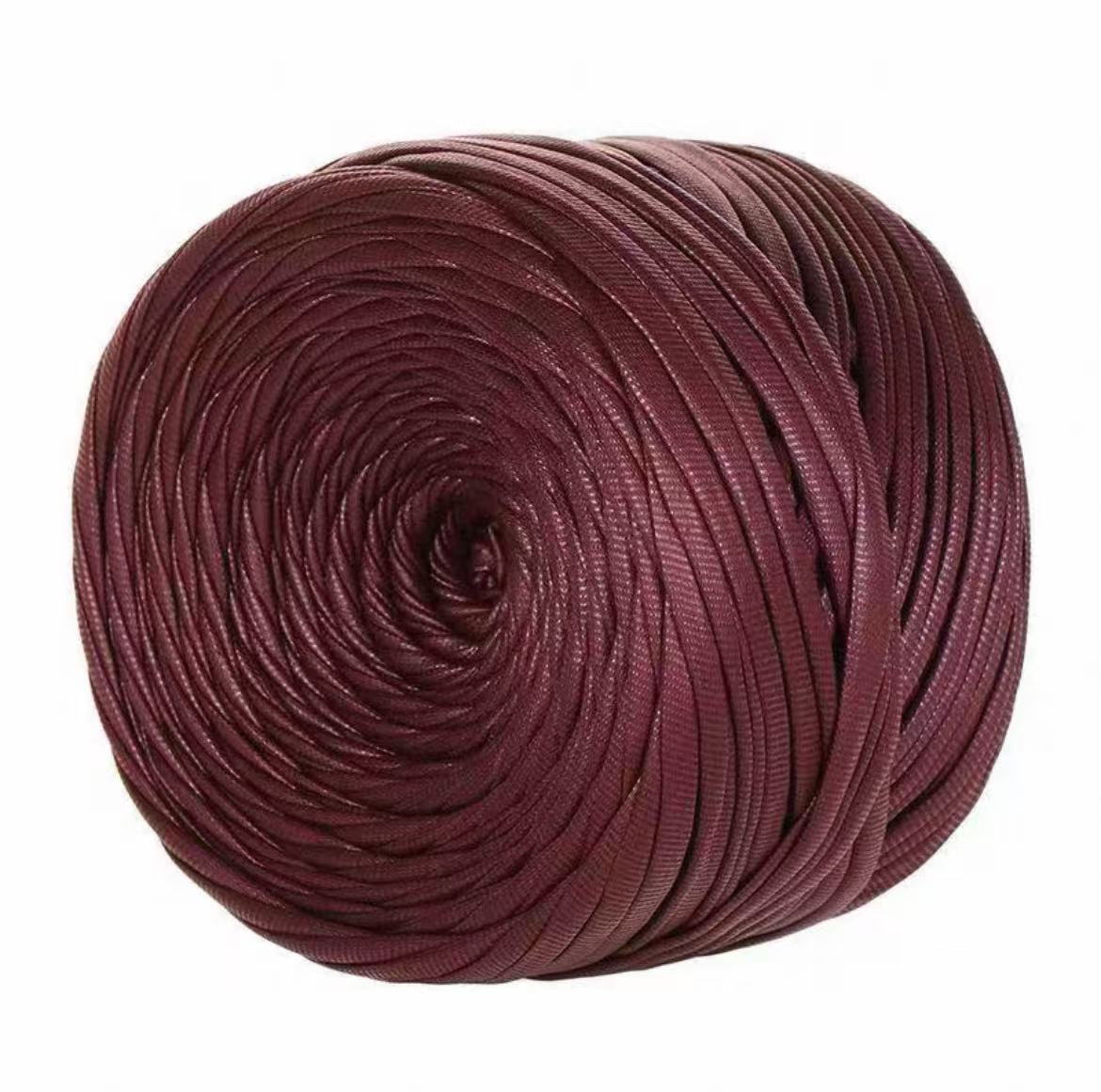 Premium Faux Leather Yarn for Crochet Bags | 200g Matte Satin Fabric Cord for Luxury DIY Handbags, Coasters & Crafts | Non-Splitting, Sturdy Structure Ribbon Yarn
