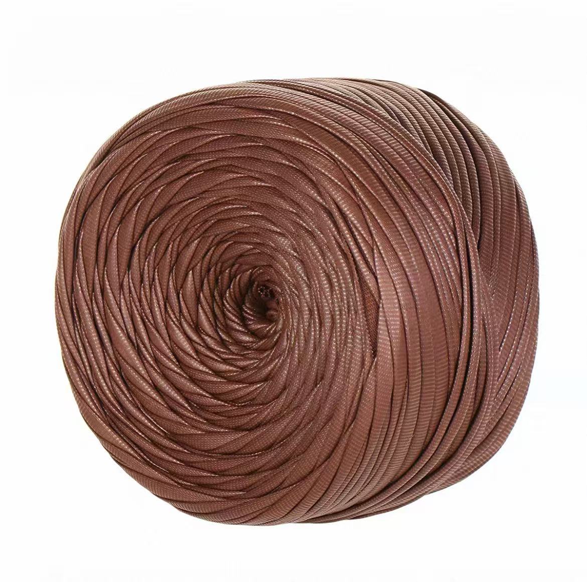 Premium Faux Leather Yarn for Crochet Bags | 200g Matte Satin Fabric Cord for Luxury DIY Handbags, Coasters & Crafts | Non-Splitting, Sturdy Structure Ribbon Yarn