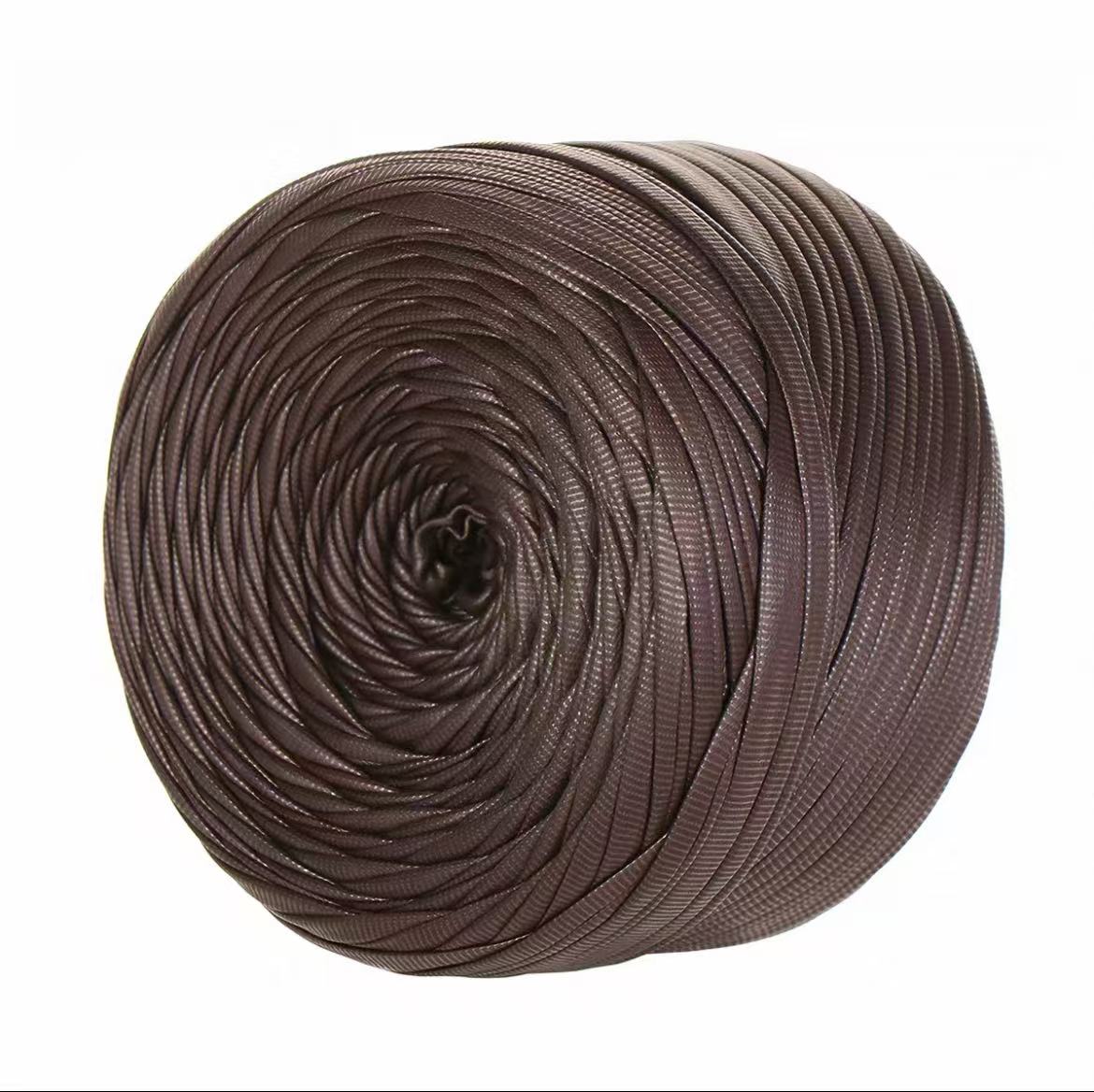 Premium Faux Leather Yarn for Crochet Bags | 200g Matte Satin Fabric Cord for Luxury DIY Handbags, Coasters & Crafts | Non-Splitting, Sturdy Structure Ribbon Yarn