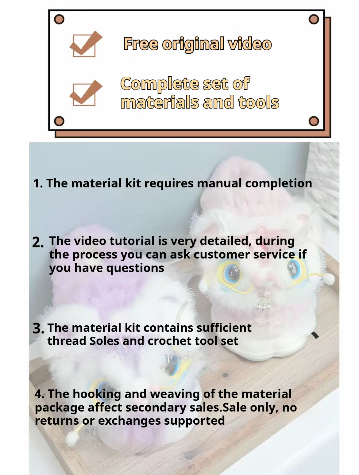 DIY Slippers Hand-Knitting Material Kit: Chunky Yarn, Crochet Hook, and Sole Material Package (with Crochet Tutorial Video)