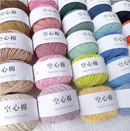 Yarn for crochet Hollow cotton yarn Hand-crocheted DIY Thick yarn knitting yarn