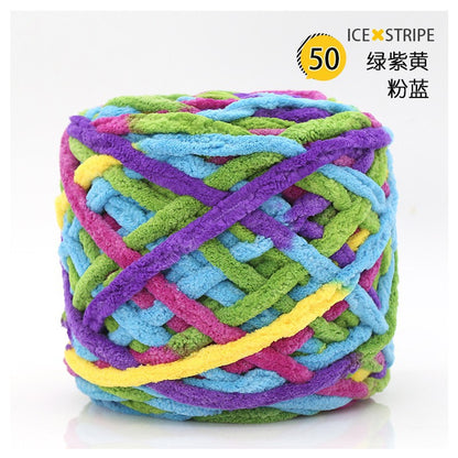 Chenille yarn Single strand crochet ice cream yarn, shoe yarn, hand-knitted carpet yarn, chunky yarn, sweater and scarf yarn