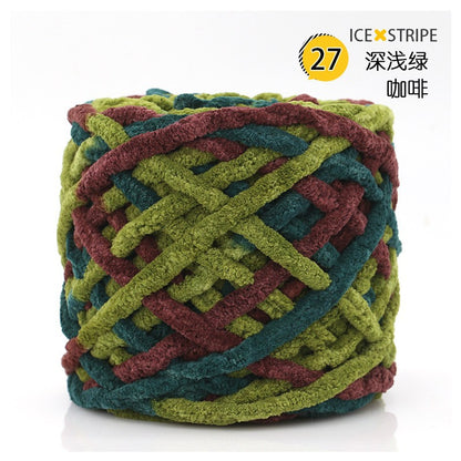 Chenille yarn Single strand crochet ice cream yarn, shoe yarn, hand-knitted carpet yarn, chunky yarn, sweater and scarf yarn