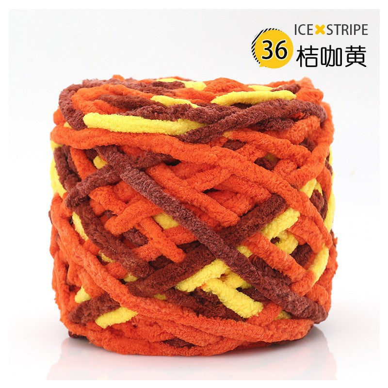Chenille yarn Single strand crochet ice cream yarn, shoe yarn, hand-knitted carpet yarn, chunky yarn, sweater and scarf yarn