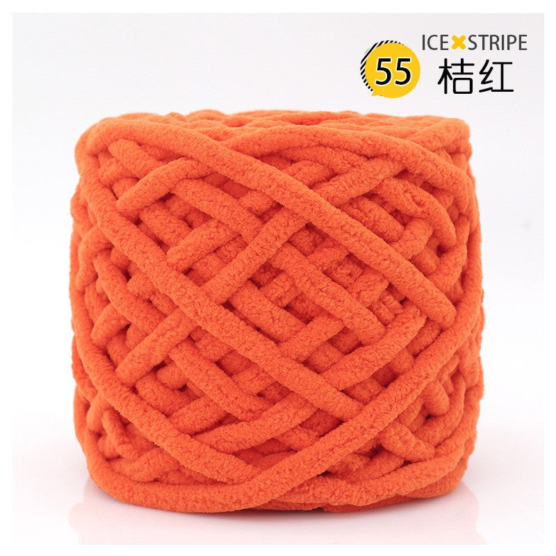 Chenille yarn Single strand crochet ice cream yarn, shoe yarn, hand-knitted carpet yarn, chunky yarn, sweater and scarf yarn