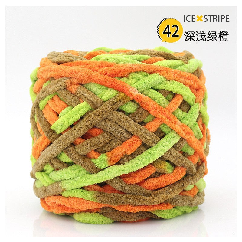 Chenille yarn Single strand crochet ice cream yarn, shoe yarn, hand-knitted carpet yarn, chunky yarn, sweater and scarf yarn