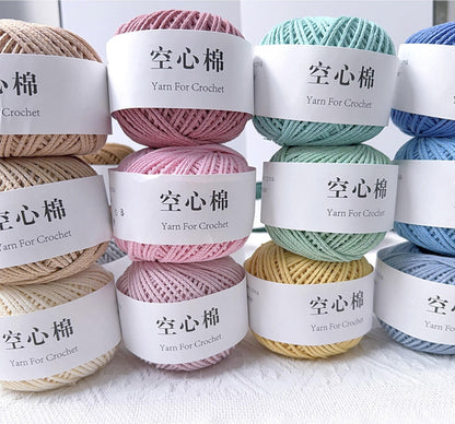 Yarn for crochet Hollow cotton yarn Hand-crocheted DIY Thick yarn knitting yarn