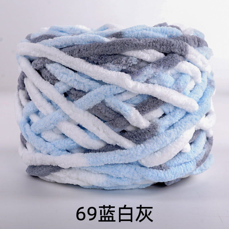 Chenille yarn Single strand crochet ice cream yarn, shoe yarn, hand-knitted carpet yarn, chunky yarn, sweater and scarf yarn