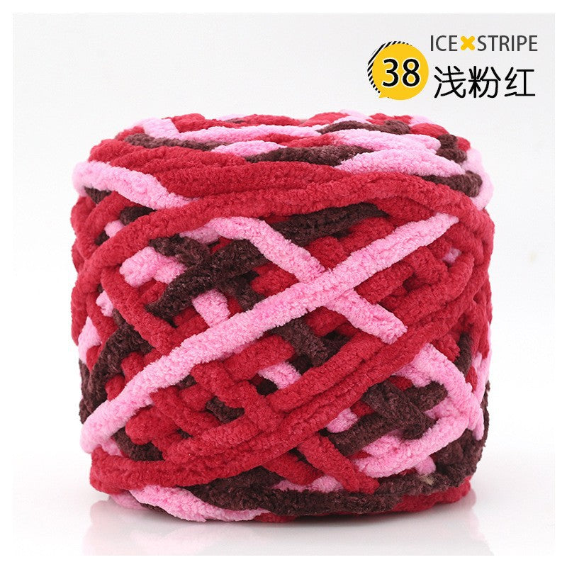 Chenille yarn Single strand crochet ice cream yarn, shoe yarn, hand-knitted carpet yarn, chunky yarn, sweater and scarf yarn