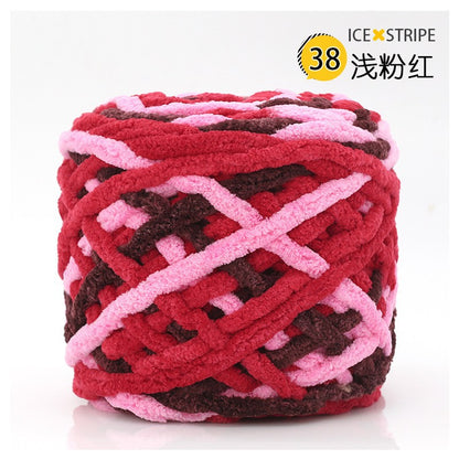 Chenille yarn Single strand crochet ice cream yarn, shoe yarn, hand-knitted carpet yarn, chunky yarn, sweater and scarf yarn