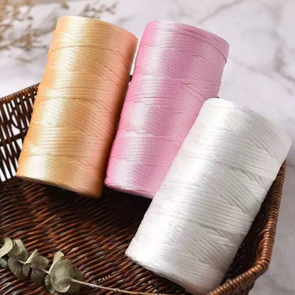Mercerized Yarn Premium Silky Crochet Yarn for Bags, Shoes & Hats – Smooth, Durable & Breathable Shiny Yarn for DIY Crochet Projects