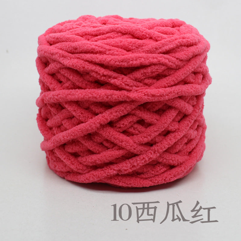 Chenille yarn Single strand crochet ice cream yarn, shoe yarn, hand-knitted carpet yarn, chunky yarn, sweater and scarf yarn