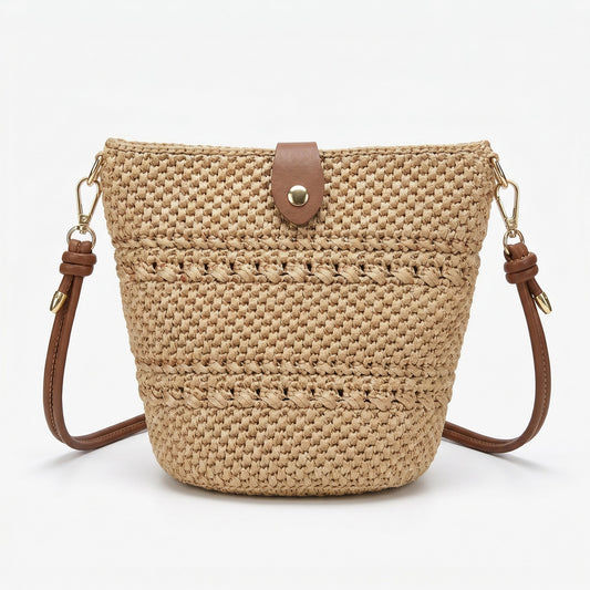 Handmade Crochet Crossbody Bag Kit – Textured Woven Style | DIY Crochet Bag Kit with Yarn & Accessories | Beginner-Friendly Boho Shoulder Bag