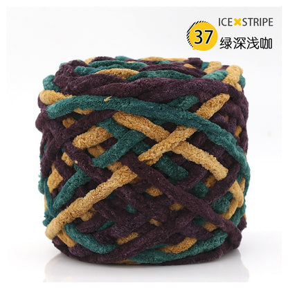Chenille yarn Single strand crochet ice cream yarn, shoe yarn, hand-knitted carpet yarn, chunky yarn, sweater and scarf yarn