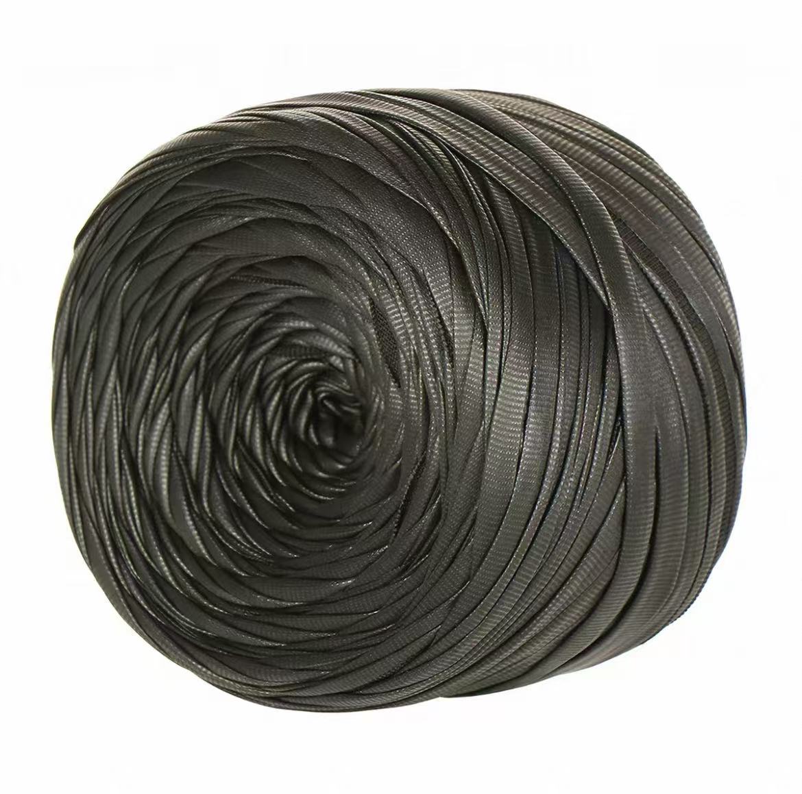 Premium Faux Leather Yarn for Crochet Bags | 200g Matte Satin Fabric Cord for Luxury DIY Handbags, Coasters & Crafts | Non-Splitting, Sturdy Structure Ribbon Yarn
