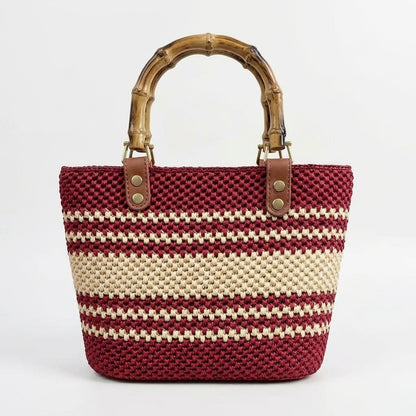Bamboo Handle Crochet Bag Kit for Beginners | DIY Handbag Craft