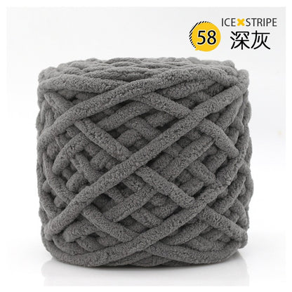 Chenille yarn Single strand crochet ice cream yarn, shoe yarn, hand-knitted carpet yarn, chunky yarn, sweater and scarf yarn