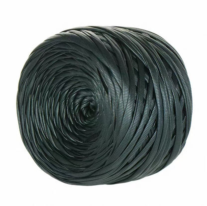 Premium Faux Leather Yarn for Crochet Bags | 200g Matte Satin Fabric Cord for Luxury DIY Handbags, Coasters & Crafts | Non-Splitting, Sturdy Structure Ribbon Yarn