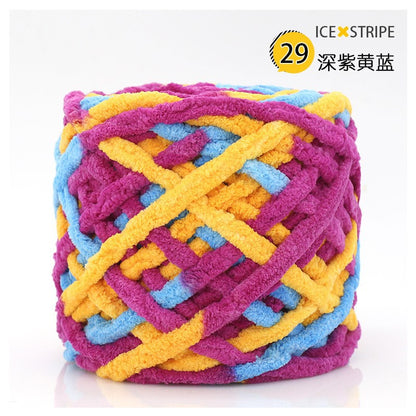 Chenille yarn Single strand crochet ice cream yarn, shoe yarn, hand-knitted carpet yarn, chunky yarn, sweater and scarf yarn