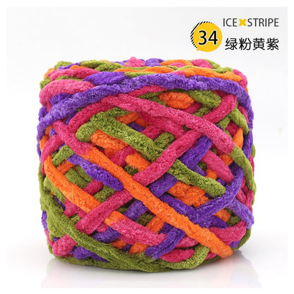 Chenille yarn Single strand crochet ice cream yarn, shoe yarn, hand-knitted carpet yarn, chunky yarn, sweater and scarf yarn