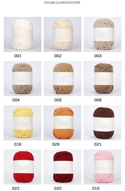 Crochet yarn skin-friendly glutinous rice yarn hand-crocheted soft glutinous wool ball cloud soft line mousse special yarn material