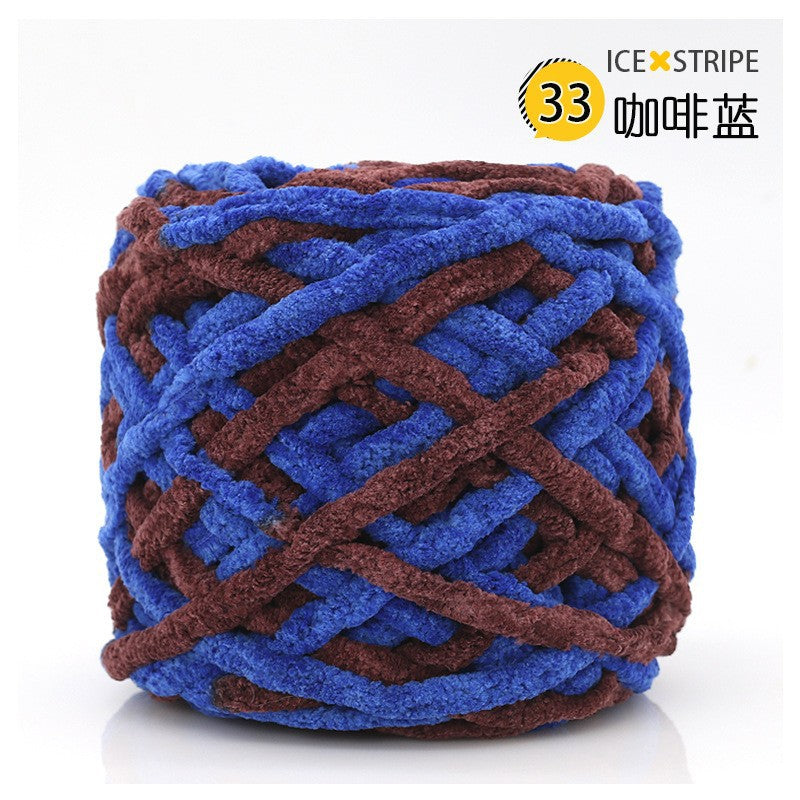 Chenille yarn Single strand crochet ice cream yarn, shoe yarn, hand-knitted carpet yarn, chunky yarn, sweater and scarf yarn