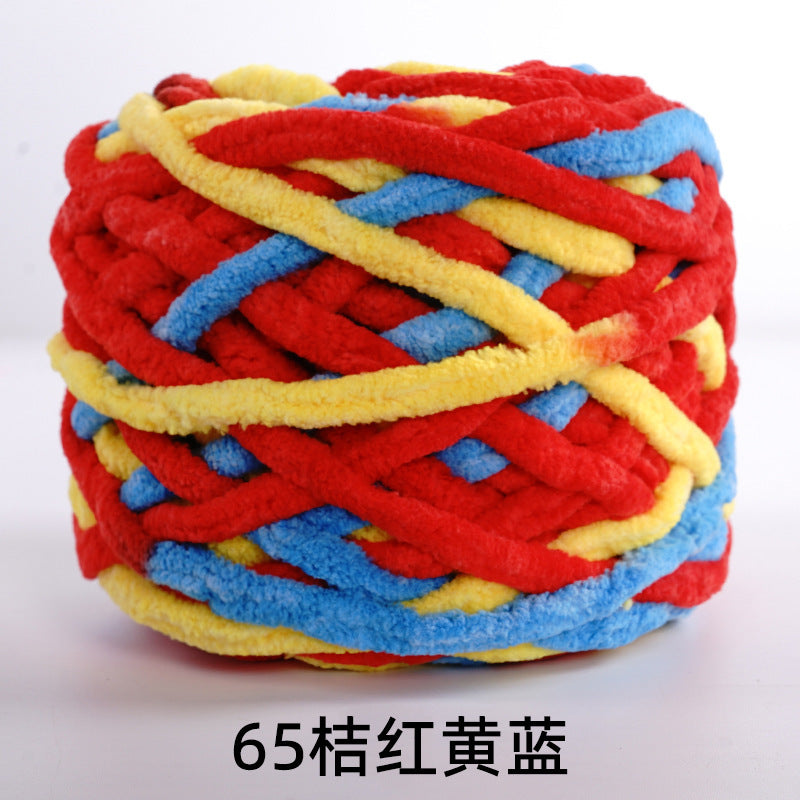 Chenille yarn Single strand crochet ice cream yarn, shoe yarn, hand-knitted carpet yarn, chunky yarn, sweater and scarf yarn