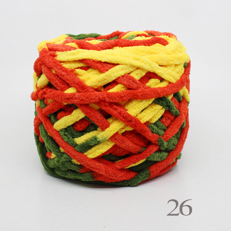 Chenille yarn Single strand crochet ice cream yarn, shoe yarn, hand-knitted carpet yarn, chunky yarn, sweater and scarf yarn