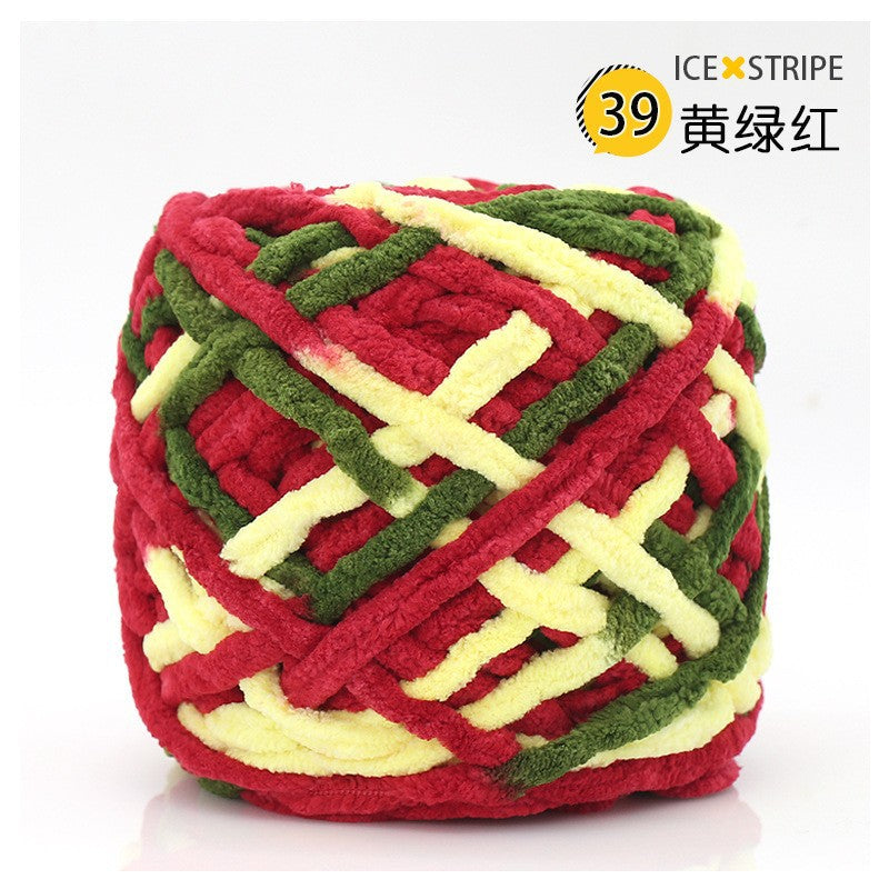Chenille yarn Single strand crochet ice cream yarn, shoe yarn, hand-knitted carpet yarn, chunky yarn, sweater and scarf yarn
