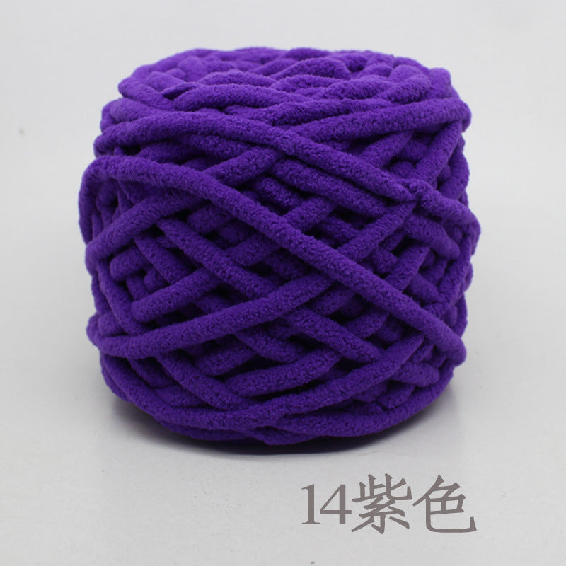 Chenille yarn Single strand crochet ice cream yarn, shoe yarn, hand-knitted carpet yarn, chunky yarn, sweater and scarf yarn
