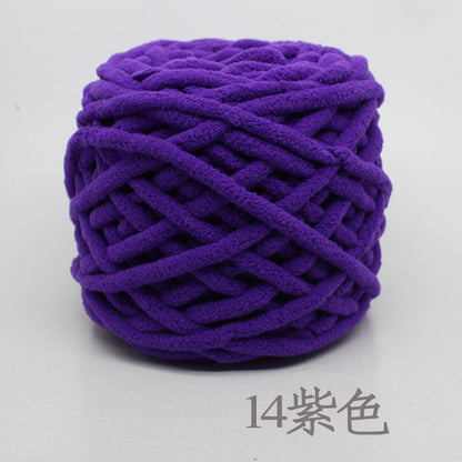 Chenille yarn Single strand crochet ice cream yarn, shoe yarn, hand-knitted carpet yarn, chunky yarn, sweater and scarf yarn