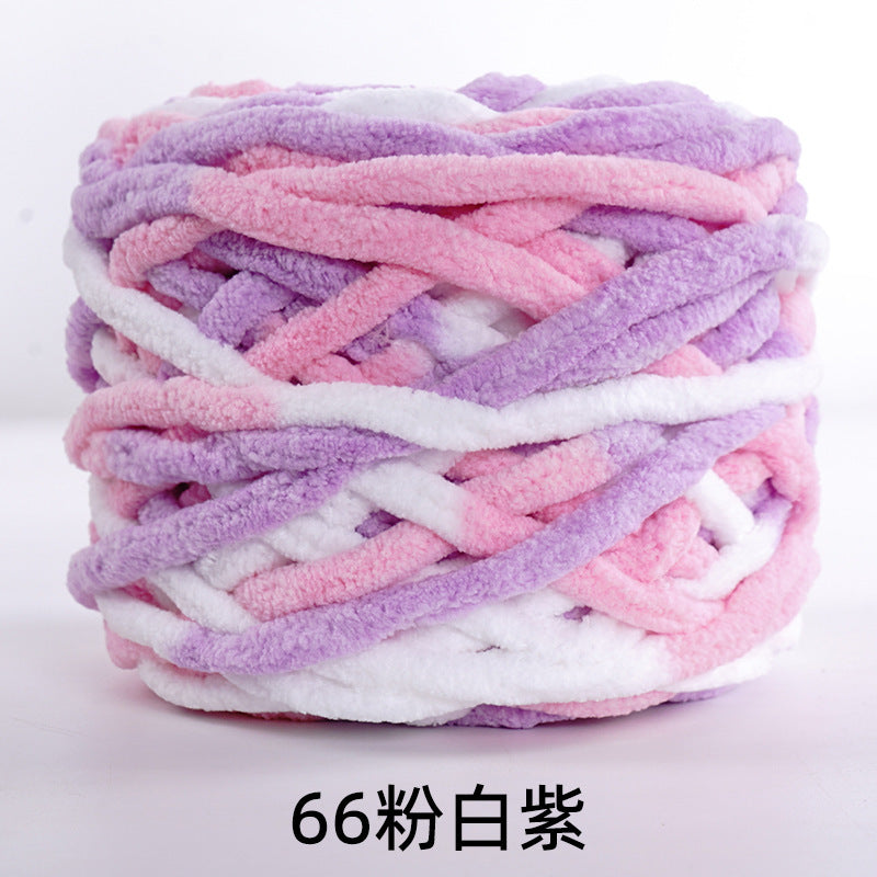 Chenille yarn Single strand crochet ice cream yarn, shoe yarn, hand-knitted carpet yarn, chunky yarn, sweater and scarf yarn