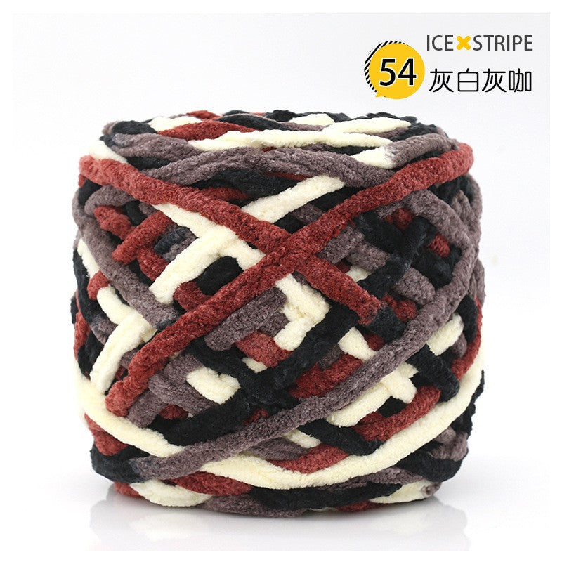 Chenille yarn Single strand crochet ice cream yarn, shoe yarn, hand-knitted carpet yarn, chunky yarn, sweater and scarf yarn