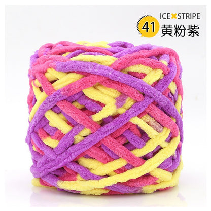 Chenille yarn Single strand crochet ice cream yarn, shoe yarn, hand-knitted carpet yarn, chunky yarn, sweater and scarf yarn