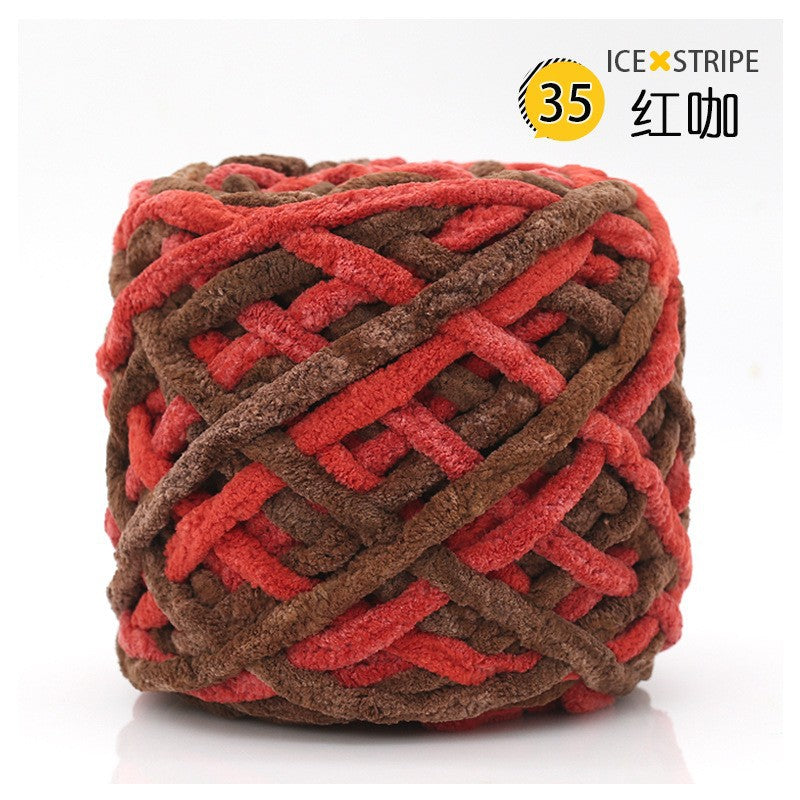 Chenille yarn Single strand crochet ice cream yarn, shoe yarn, hand-knitted carpet yarn, chunky yarn, sweater and scarf yarn