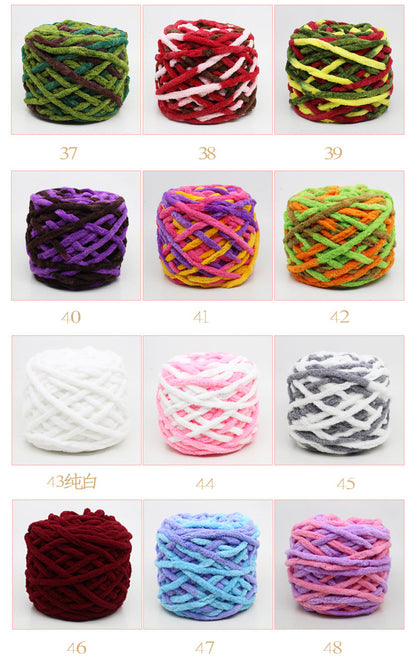 Chenille yarn Single strand crochet ice cream yarn, shoe yarn, hand-knitted carpet yarn, chunky yarn, sweater and scarf yarn